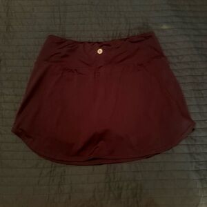 Dark Burgundy Athletic Skirt